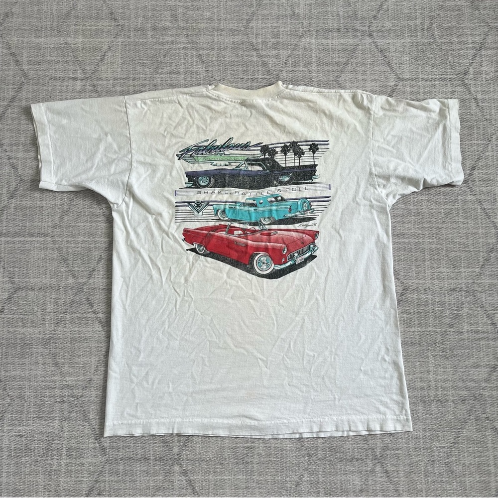 Vintage 1980s Prestige Thunderbirds Sante Fe California Classic Cars Graphic Tee